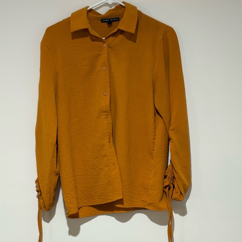 Elegant Mustard Button-Down Shirt